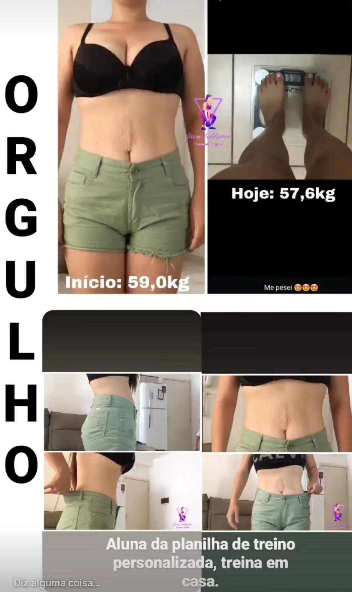 Antes e depois — resultado de aluno