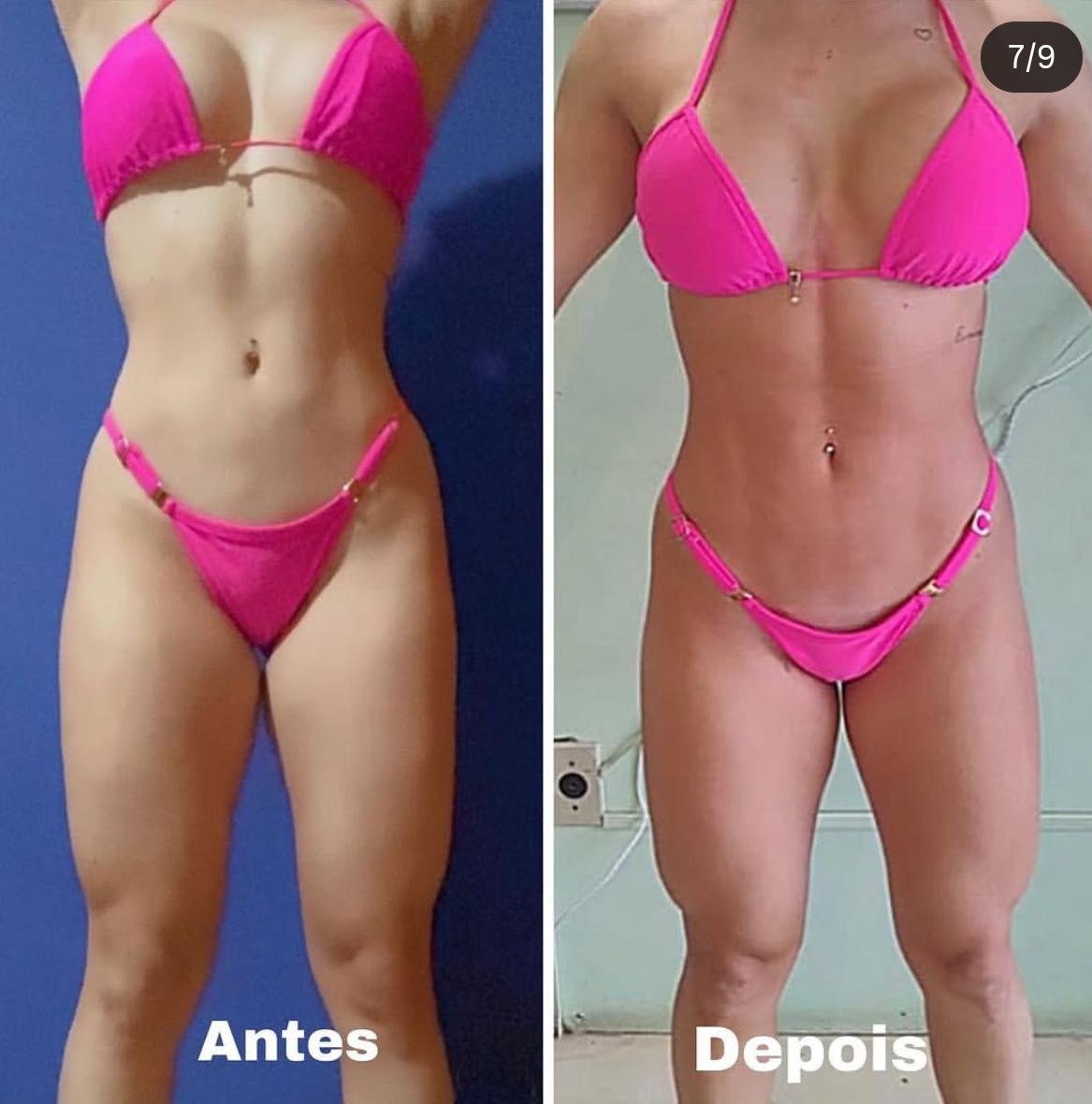 Antes e depois — resultado de aluno