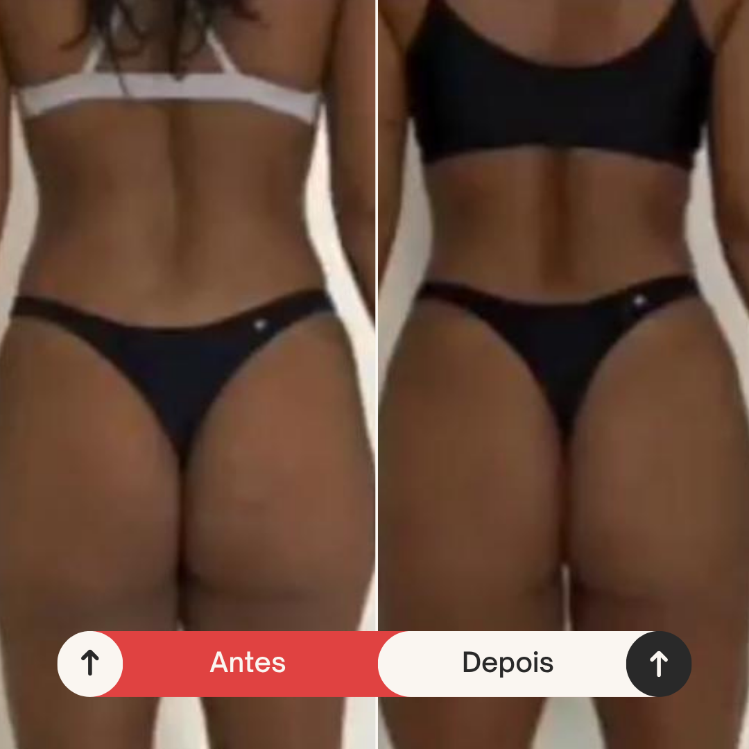 Antes e depois — transformação de aluna